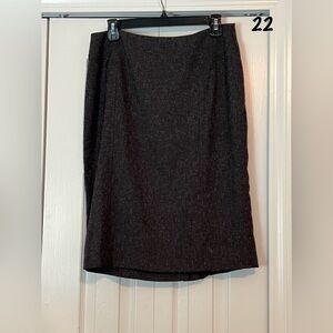 Investment size 10 black tweed straight skirt